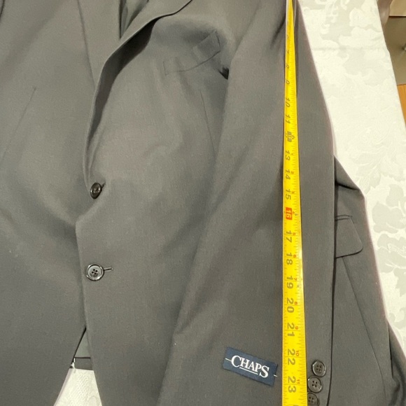 Chaps Mens Sport Coat Grey 52R Stretch Blazer Jacket Two Button New With Tags - Picture 7 of 9